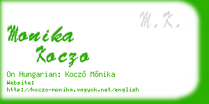 monika koczo business card